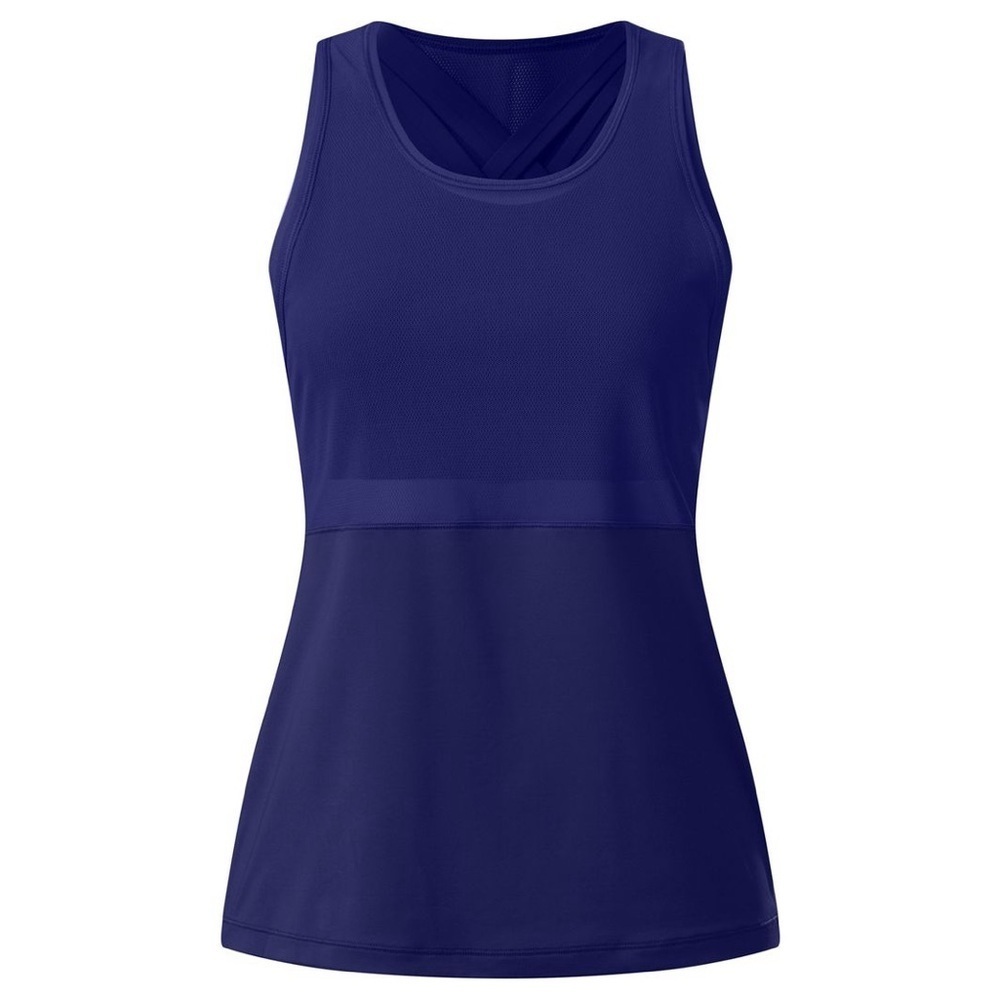Lululemon Athletica Fast as Light 2-in 1 Tank Top Mesh Sports Bra Emperor Blue 4